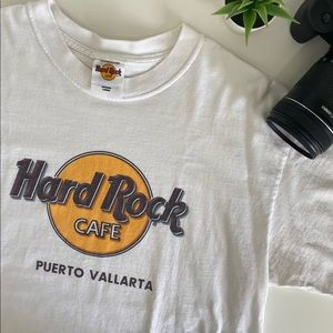 Vintage White Hard Rock Cafe Graphic Tee Size L